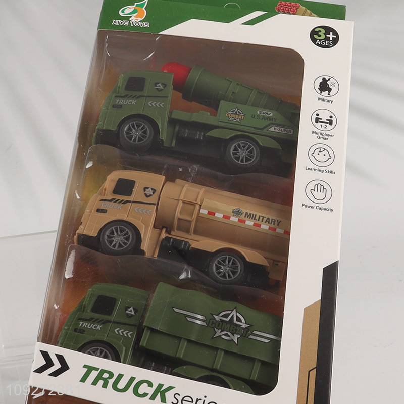 High quality children's toy pull back car set military car toys