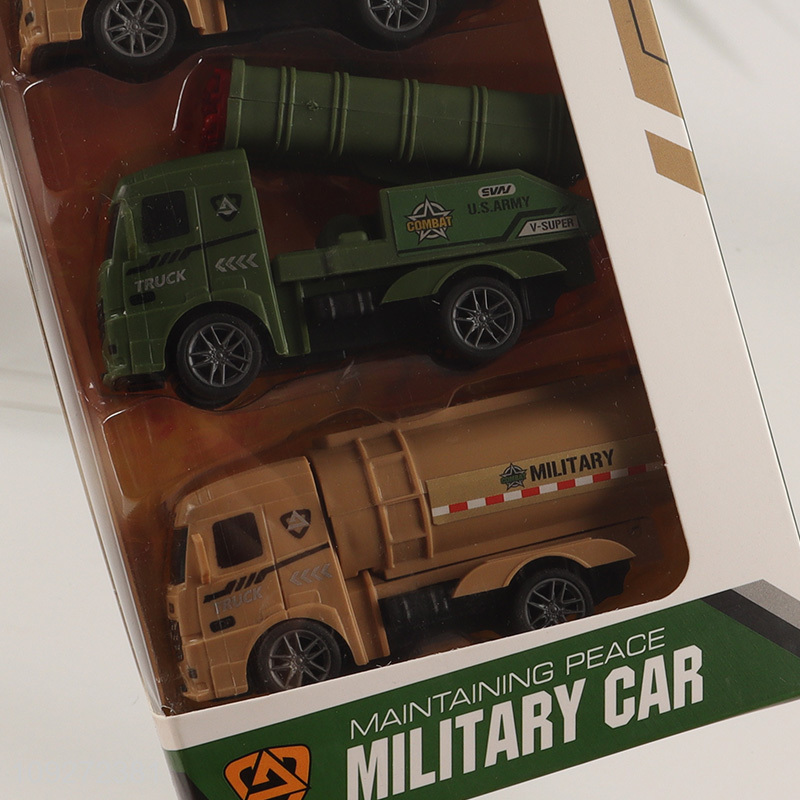 High quality children's toy pull back car set military car toys