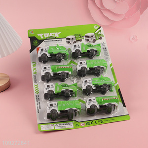 Hot products 8pcs sanitation truck children pull back car toy set