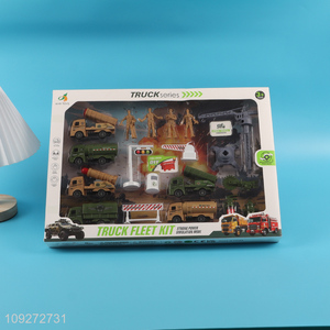 Top selling military series children pull back car toy set