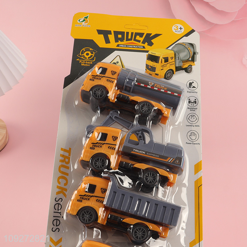 China products engineer truck children pull back car toy set