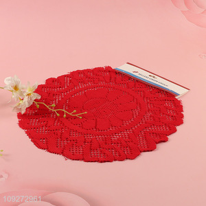 New product red 2pcs tabletop decor dinner mat place mat