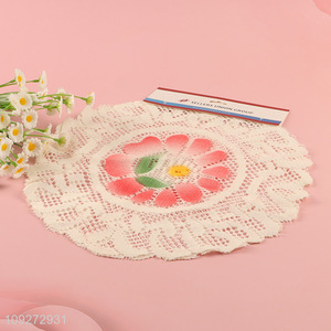 Best selling 2pcs hollow polyester dinner mat place mat wholesale