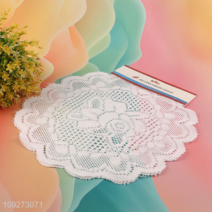 Good price 2pcs hollow polyester dinner mat placemat table mats