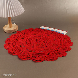 Top products red polyester dinner mat placemat table mats