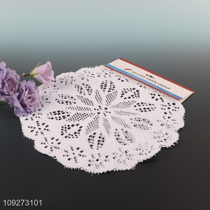 China wholesale 2pcs hollow white dinner mat placemat table mats