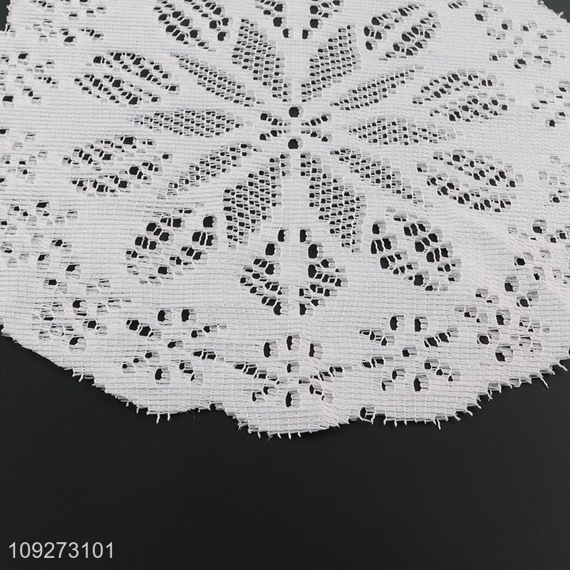 China wholesale 2pcs hollow white dinner mat placemat table mats