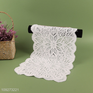 Low price 2pcs white polyester dinner mat placemat table mats