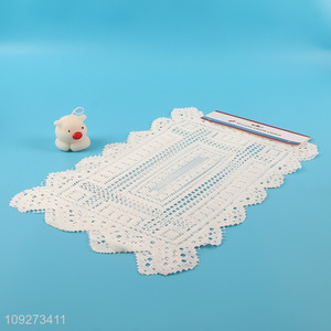 Good quality rectangle polyester 2pcs dinner mat placemat table mats