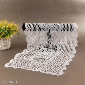 Hot items white hollow table runner table decoration table flags