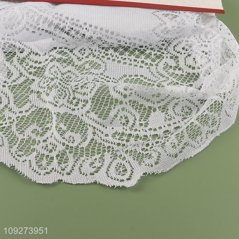 Yiwu market polyester hollow table cloth table decoration