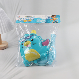 Yiwu market cartoon kids backpack water gun toy shooting games