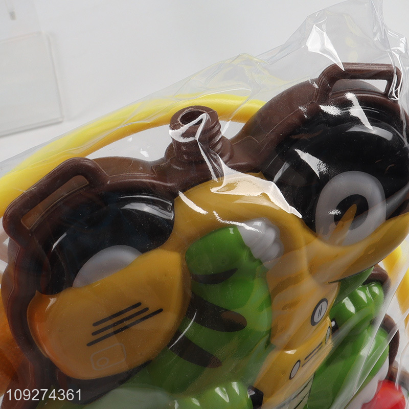 Low price cartoon dinosaur kids backpack water gun toy