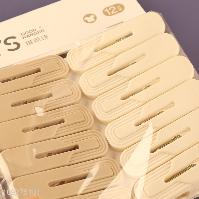Hot products 12pcs plastic clothes clips clothes pegs for household
