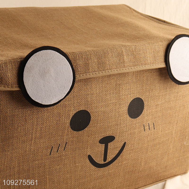 Factory price cartoon non-woven fabric storage basket