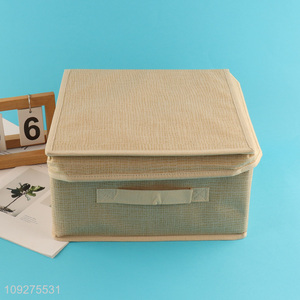 Popular products household non-woven fabric storage basket with lid