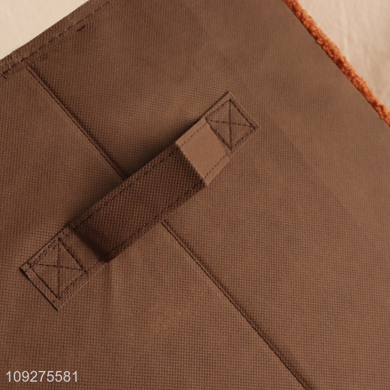 Hot items home non-woven fabric storage basket with handle