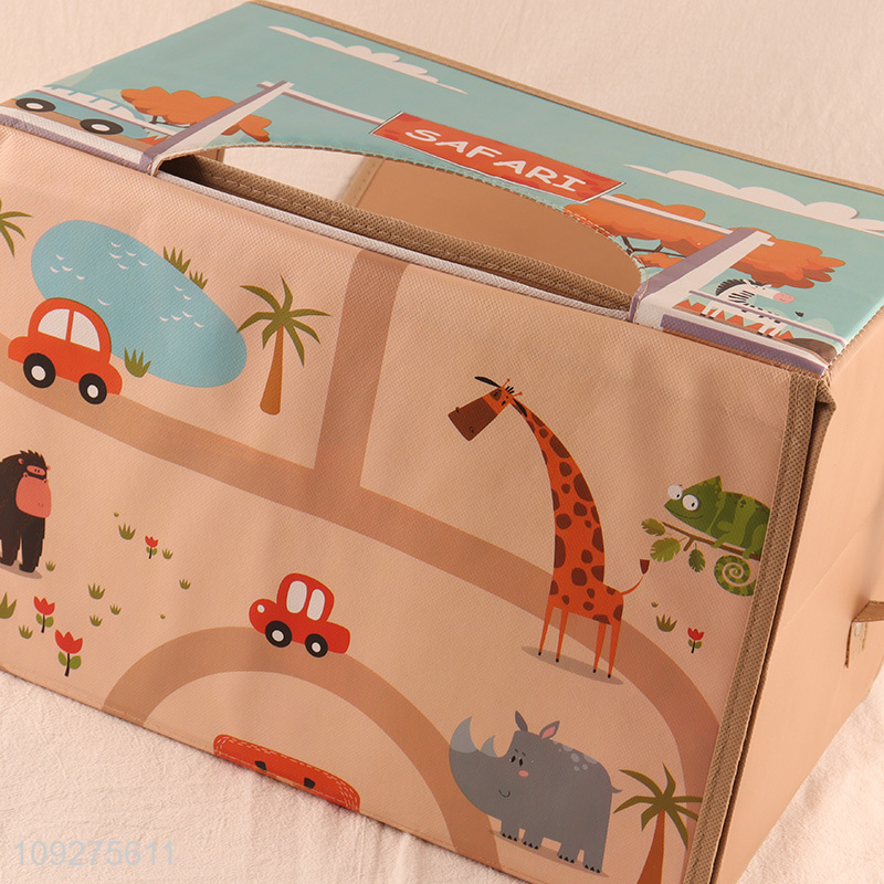 Hot products cartoon printed non-woven fabric storage basket