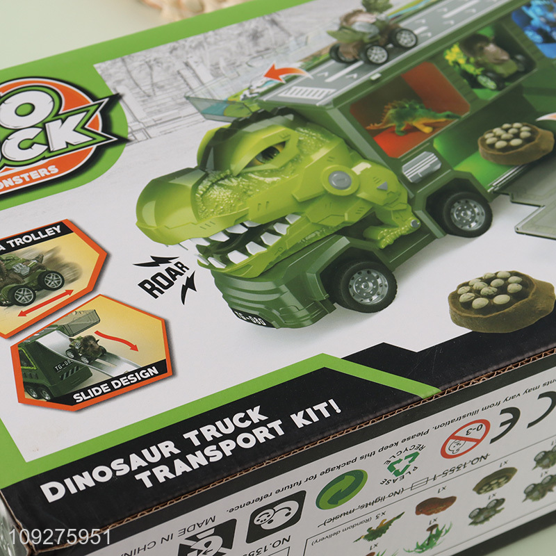 Good selling dinosaur series car storage toy with lights&music