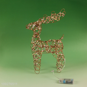 Low price iron art christmas elk decorative lights for sale
