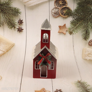 Good sale house shape wooden christmas ornament decoration