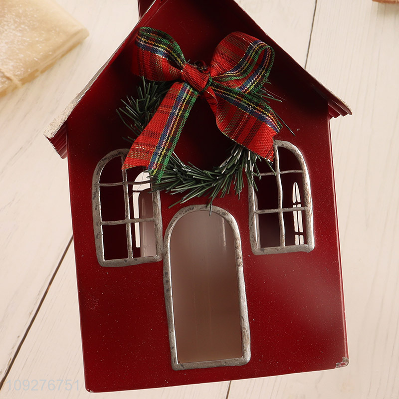 Good sale house shape wooden christmas ornament decoration