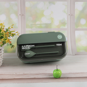 Online wholesale 1100ml plastic food container lunch box with tableware