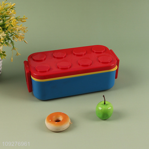 Good selling building block food container lunch box  wholesale