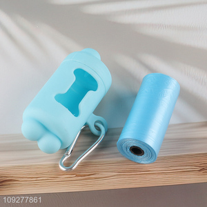 Top products portable pet dog poop waste bag holder with garbage bag