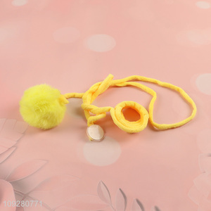 Top products retractable spring plush ball cat teaser