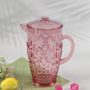 Hot items embossed glass water jug juice jug with handle