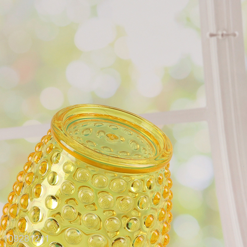 Popular products unbreakable glass embossed drinking cup water mug