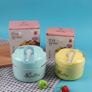 Factory supply multicolor stainless steel lunch box with spoon