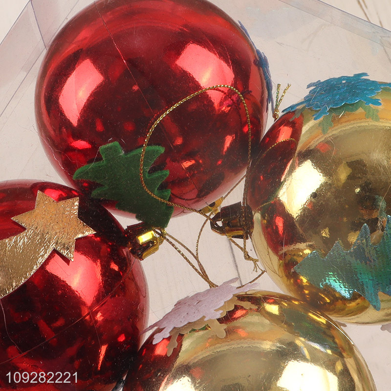 Top selling 4pcs christmas decoration hanging christmas ball wholesale