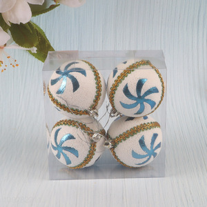 China supplier 4pcs christmas decoration hanging christmas ball