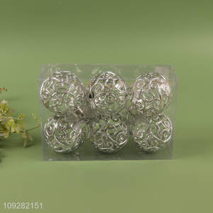 Good selling silver round christmas decoration christmas ball