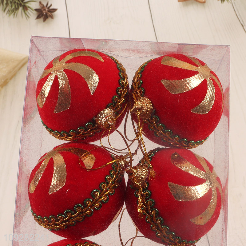 Low price 6pcs christmas decoration hanging christmas ball for sale