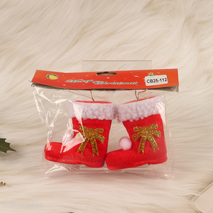 China wholesale christmas boots christmas hanging ornament decoration