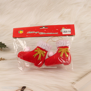 Factory supply christmas boots christmas hanging ornament decoration for sale