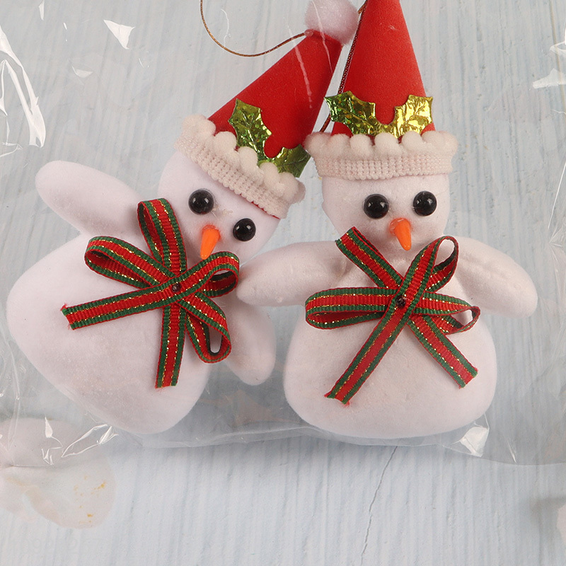 Yiwu market 2pcs foam snowman christmas hanging ornament decoration