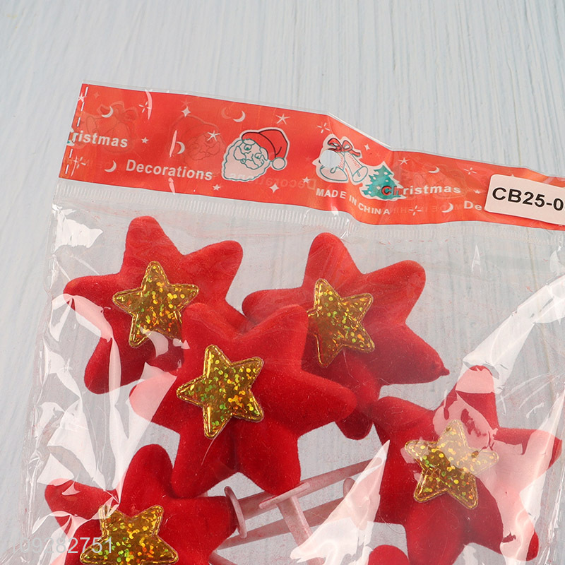 Popular products 6pcs christmas decoration christmas cake topper set