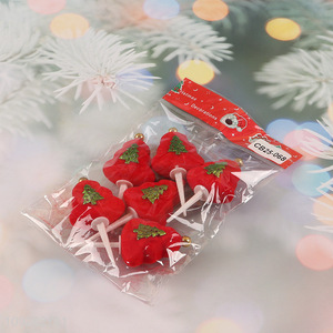 China products 6pcs christmas decoration christmas cake topper for sale
