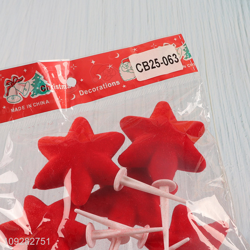 Popular products 6pcs christmas decoration christmas cake topper set