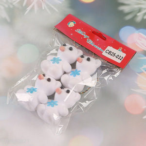 Top quality 4pcs foam bear christmas hanging ornament decoration