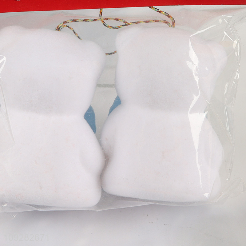 Low price 2pcs foam bear christmas hanging ornament decoration