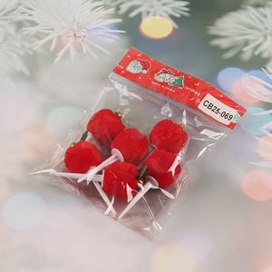 China wholesale 6pcs christmas decoration christmas cake topper