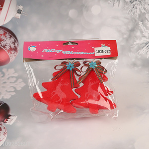 Yiwu market 2pcs mini xmas tree christmas hanging ornament decoration