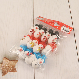 China products 12pcs foam snowman christmas hanging ornament decoration