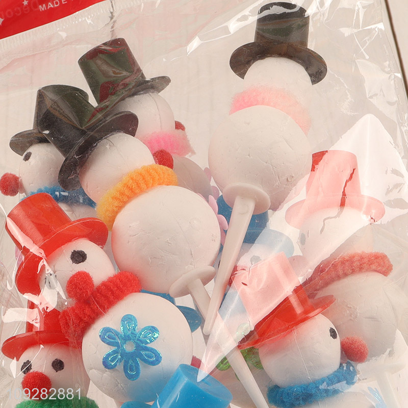 Factory direct sale snowman christmas decoration christmas cake topper