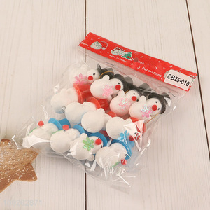 Good selling 12pcs foam snowman christmas hanging ornament decoration